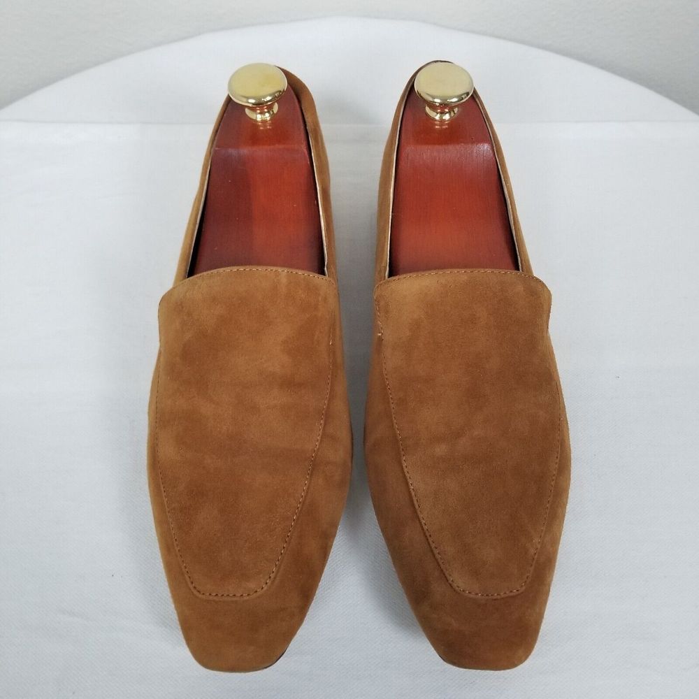 Reformation Brown Suede Quiet Luxury Minimalist Academia Bonnie Loafers Size 10 - Picture 3 of 12